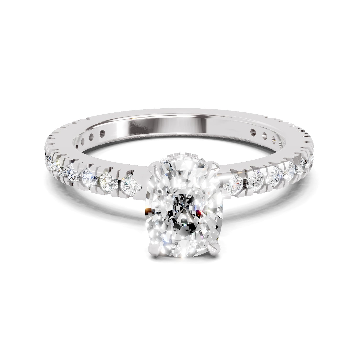1.41 Ct Cushion Shape Solitaire Diamond Ring