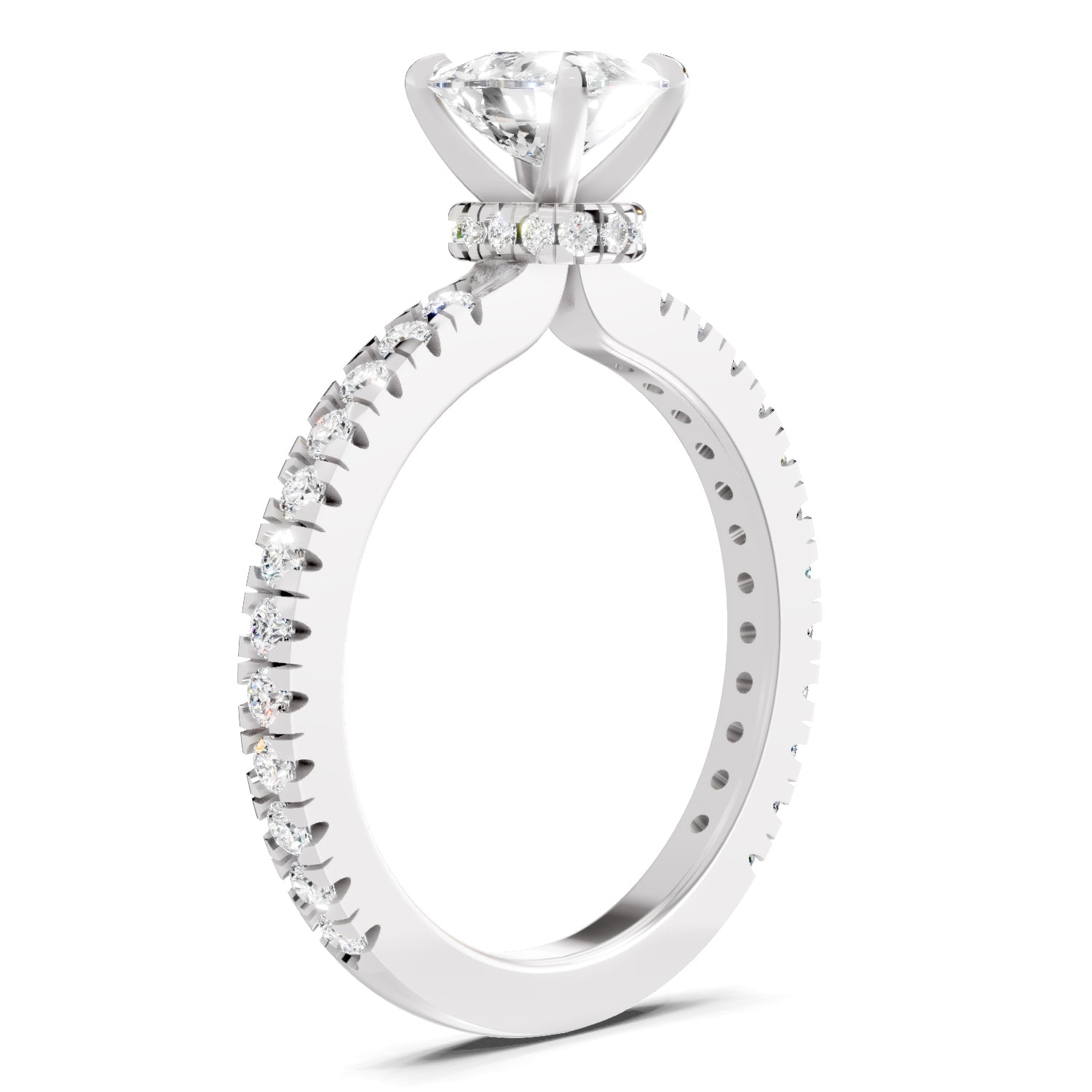 1.41 Ct Cushion Shape Solitaire Diamond Ring