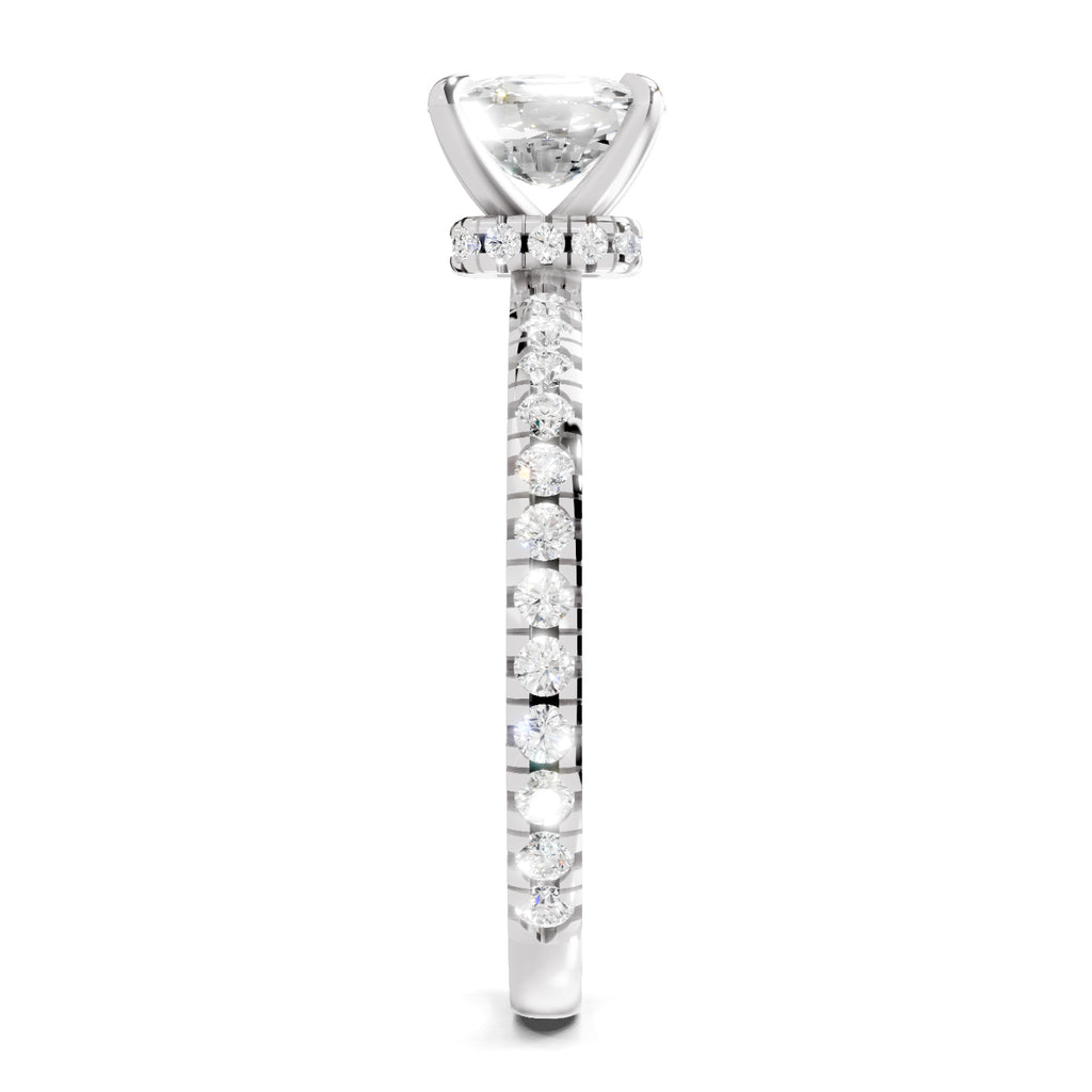 1.41 Ct Cushion Shape Solitaire Diamond Ring