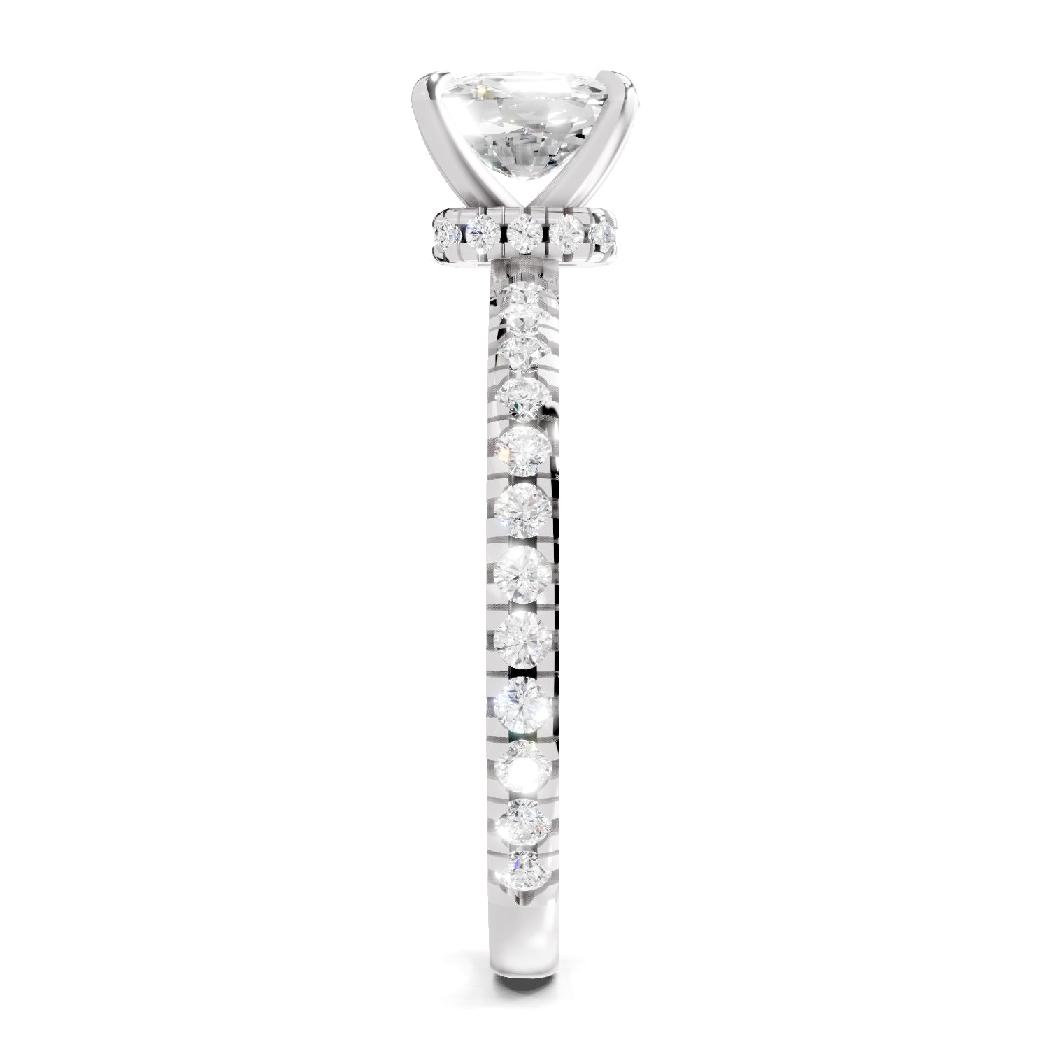 1.41 Ct Cushion Shape Solitaire Diamond Ring