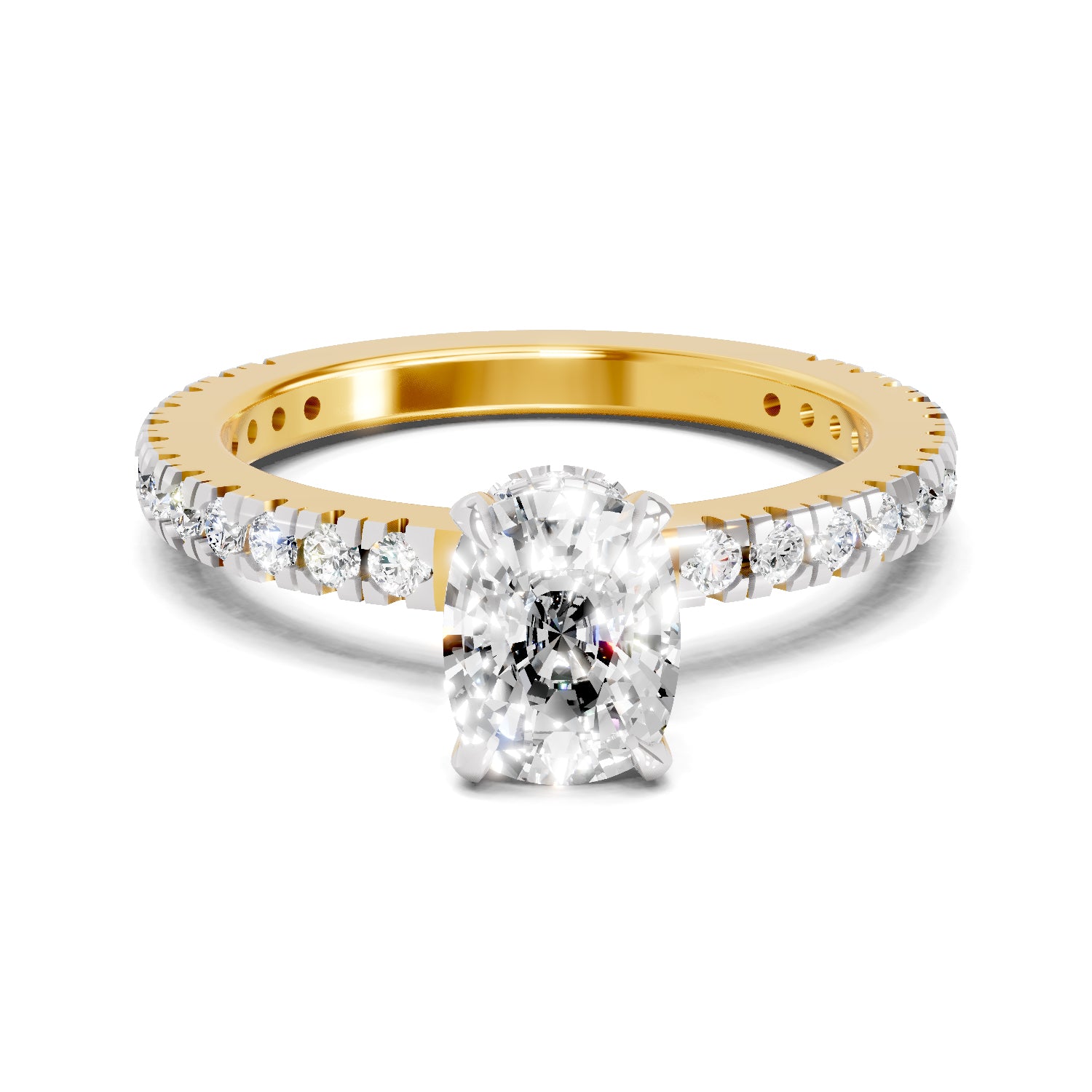 1.41 Ct Cushion Shape Solitaire Diamond Ring