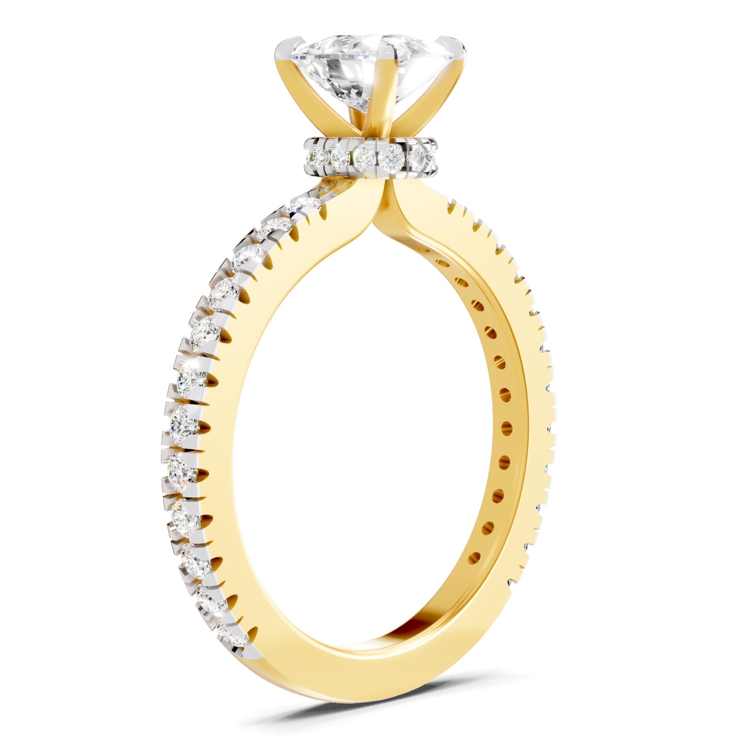1.41 Ct Cushion Shape Solitaire Diamond Ring