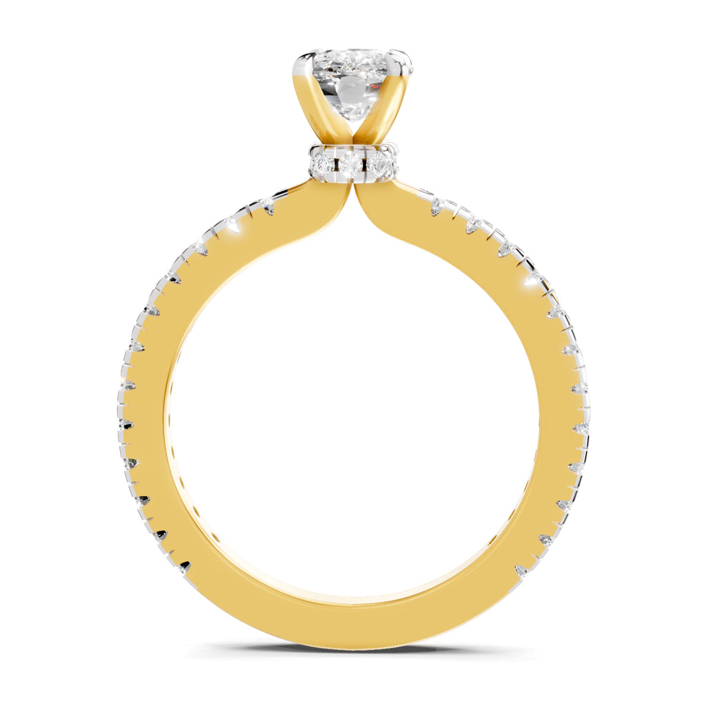 1.41 Ct Cushion Shape Solitaire Diamond Ring