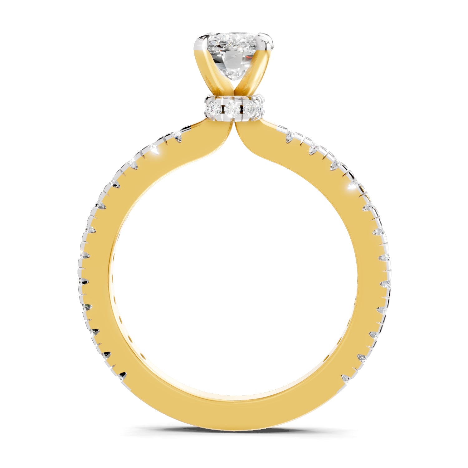 1.41 Ct Cushion Shape Solitaire Diamond Ring