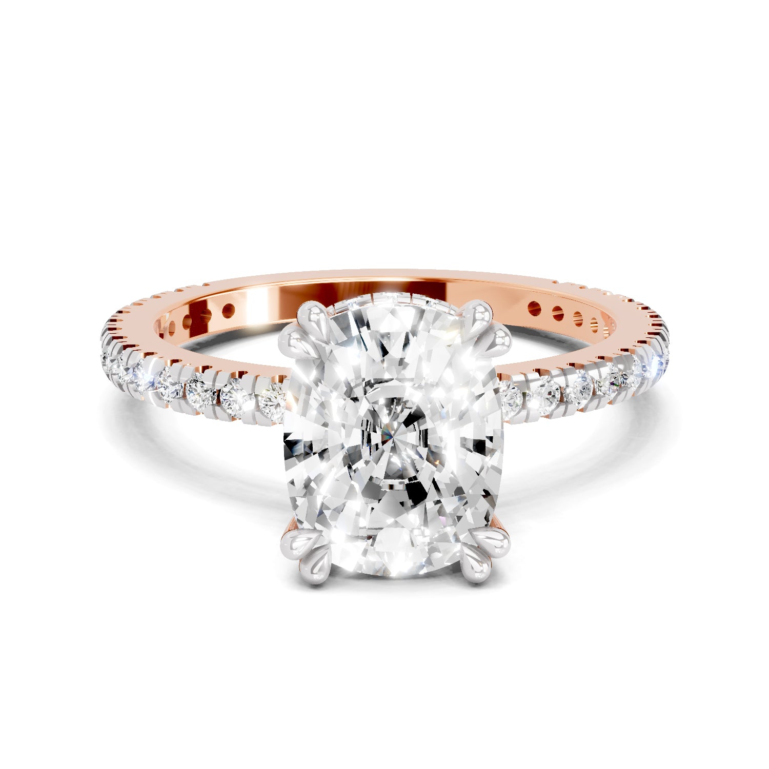 1.41 Ct Cushion Shape Solitaire Diamond Ring