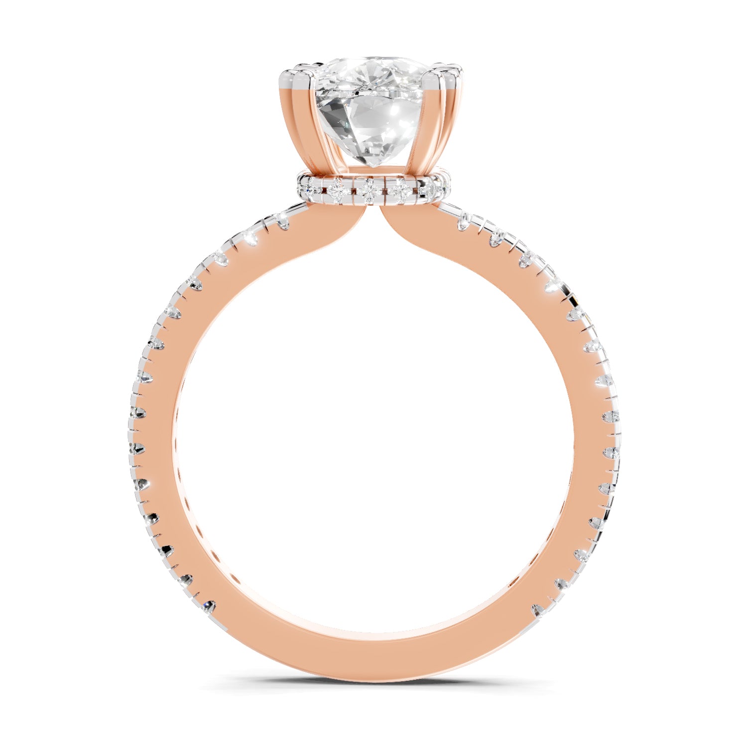 3.19 Ct Cushion Shape Solitaire Diamond Ring