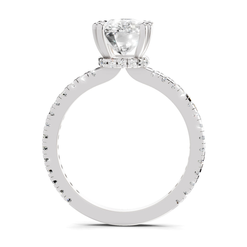 3.19 Ct Cushion Shape Solitaire Diamond Ring