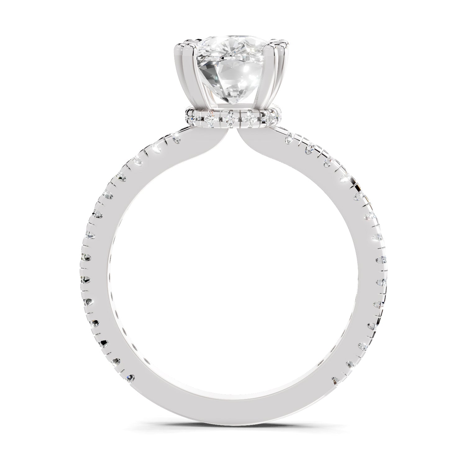 3.19 Ct Cushion Shape Solitaire Diamond Ring