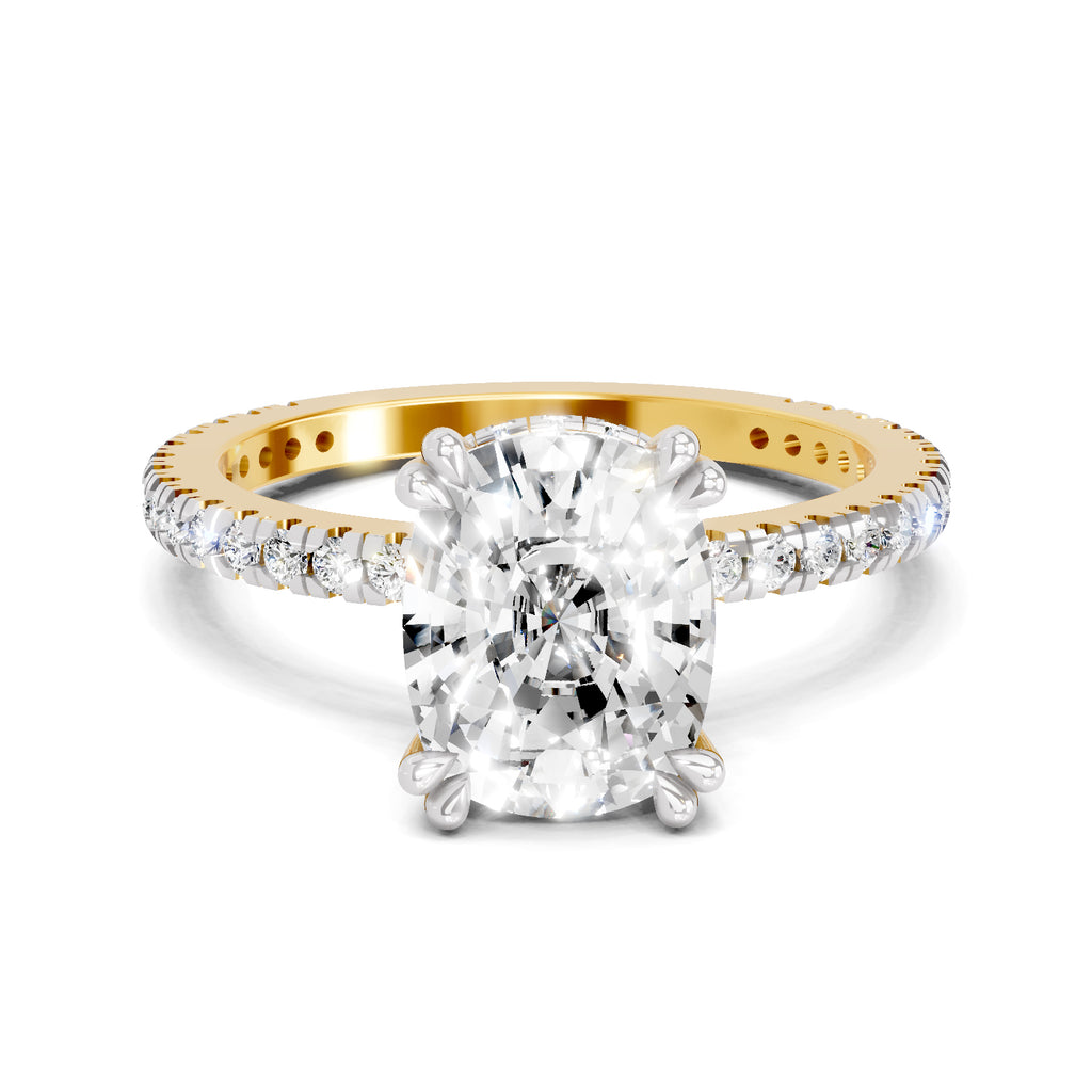 3.19 Ct Cushion Shape Solitaire Diamond Ring