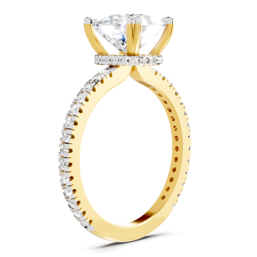 3.19 Ct Cushion Shape Solitaire Diamond Ring