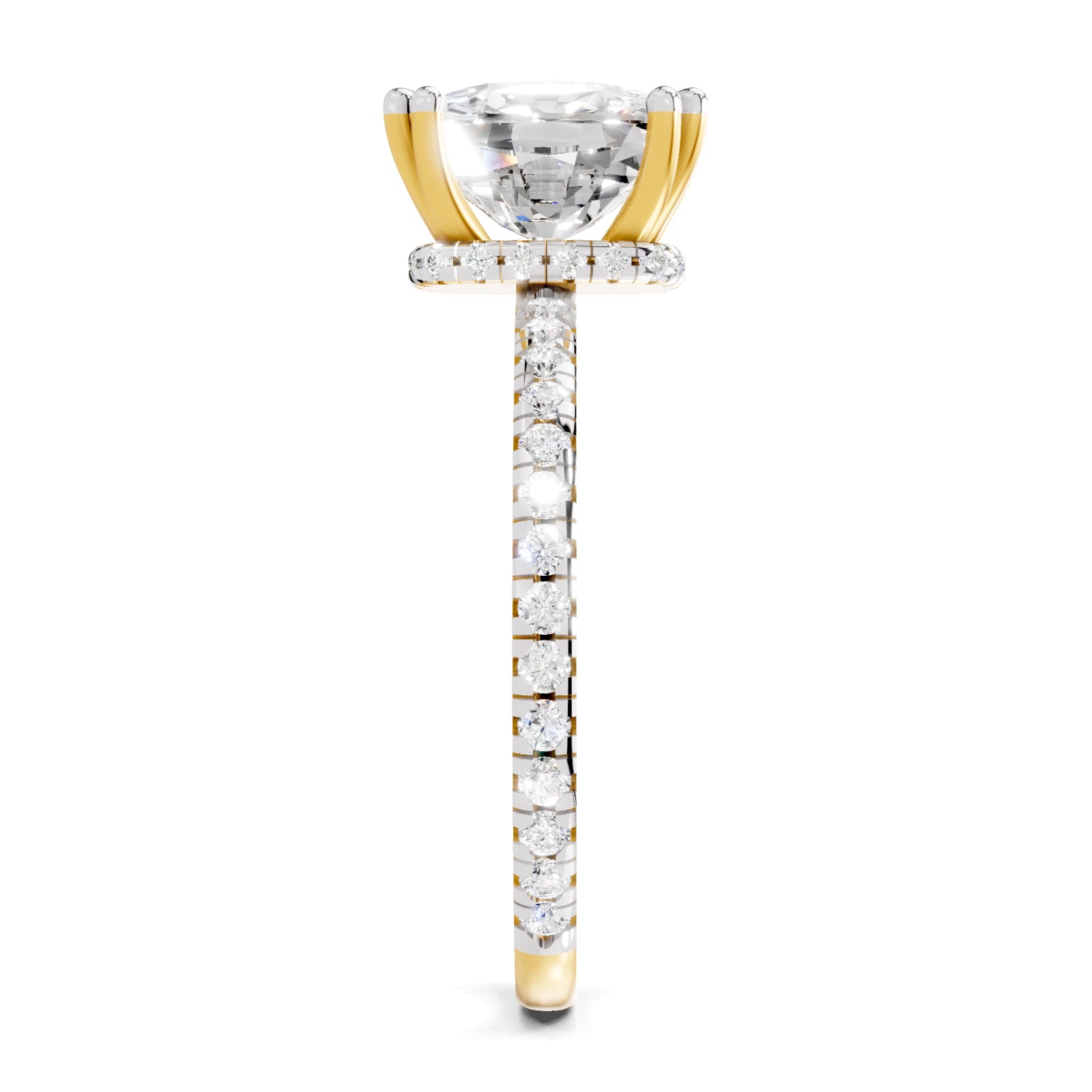 3.19 Ct Cushion Shape Solitaire Diamond Ring
