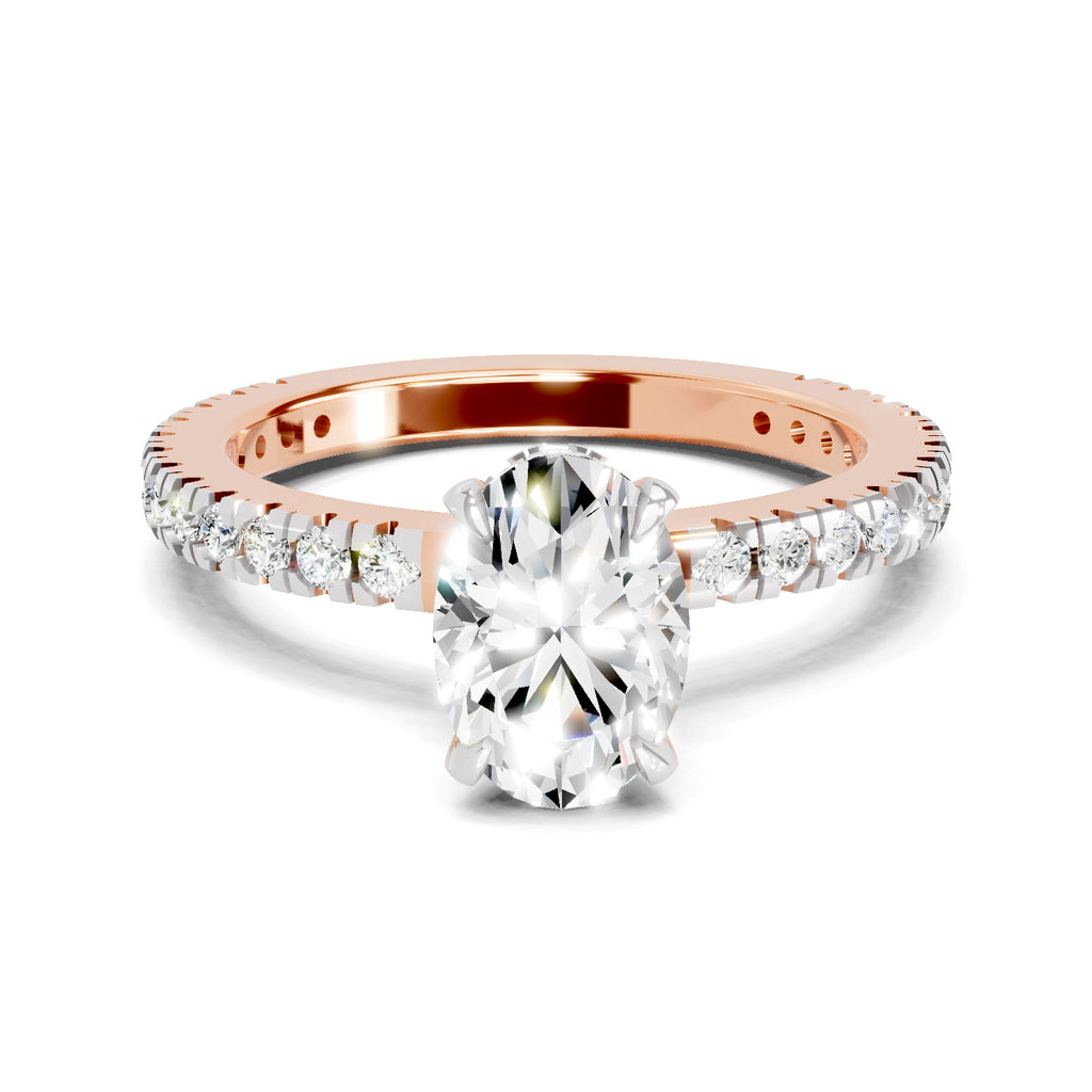 3.19 Ct Cushion Shape Solitaire Diamond Ring