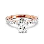 3.19 Ct Cushion Shape Solitaire Diamond Ring