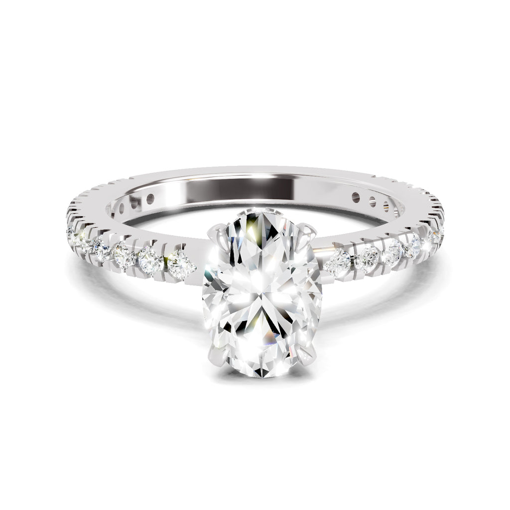 1.41 Ct Oval Shape Solitaire Diamond Ring
