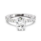 1.41 Ct Oval Shape Solitaire Diamond Ring