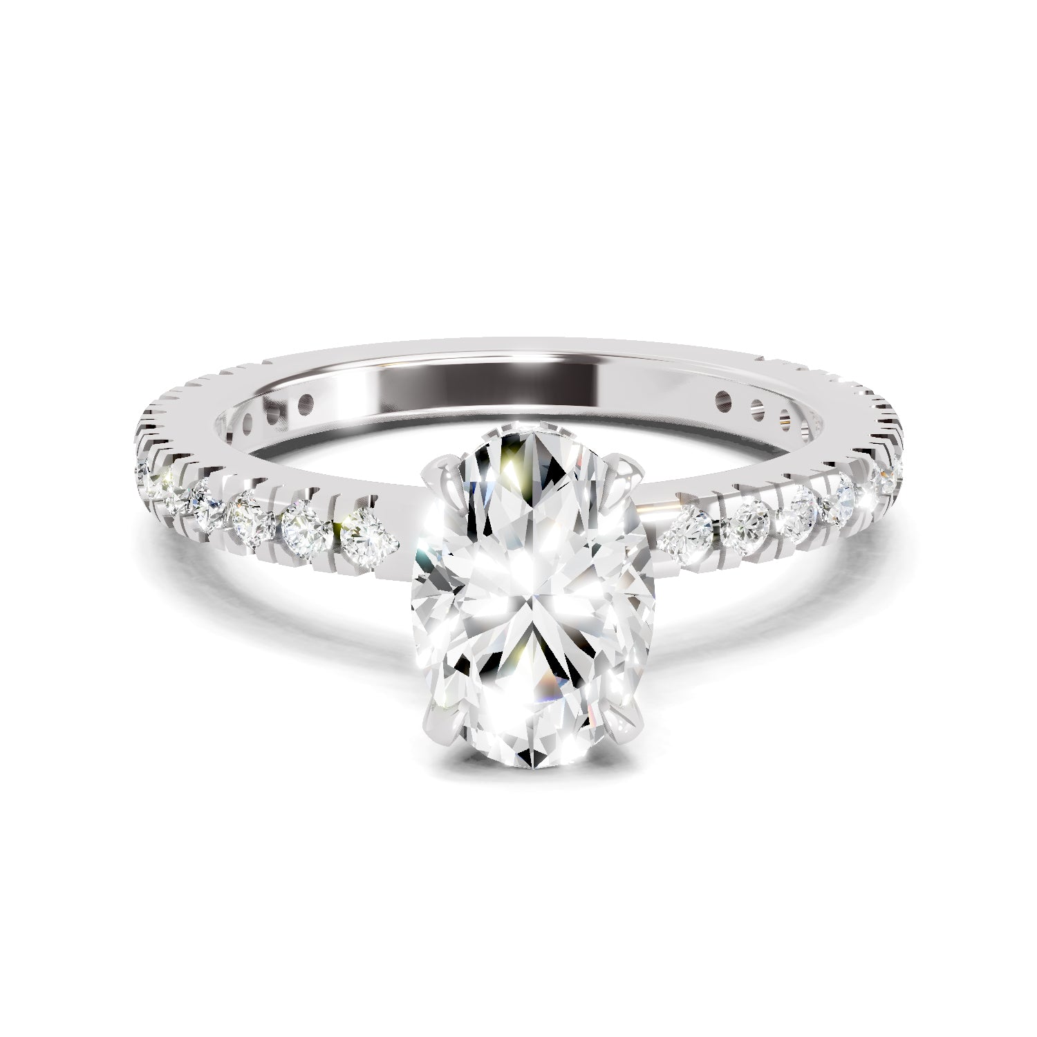 1.41 Ct Oval Shape Solitaire Diamond Ring