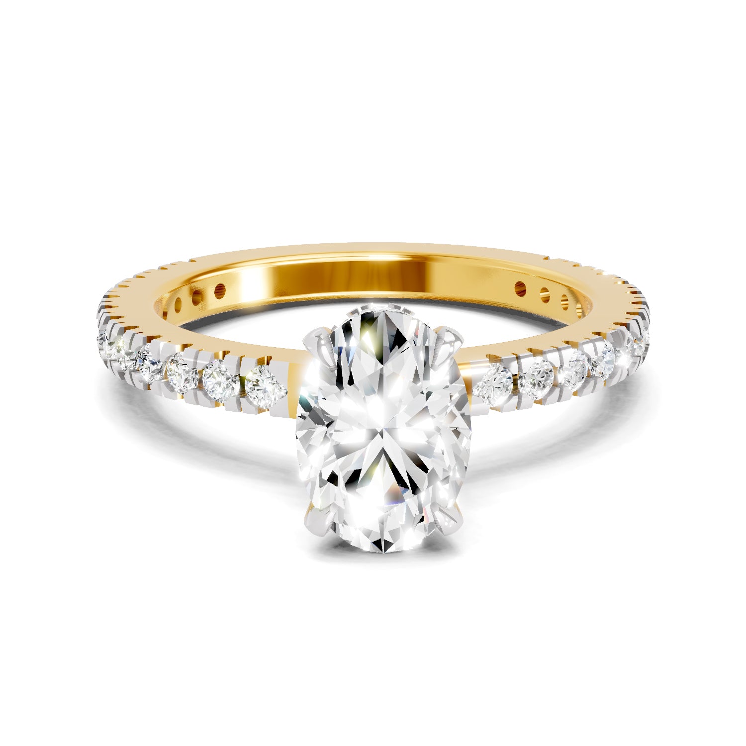 1.41 Ct Oval Shape Solitaire Diamond Ring