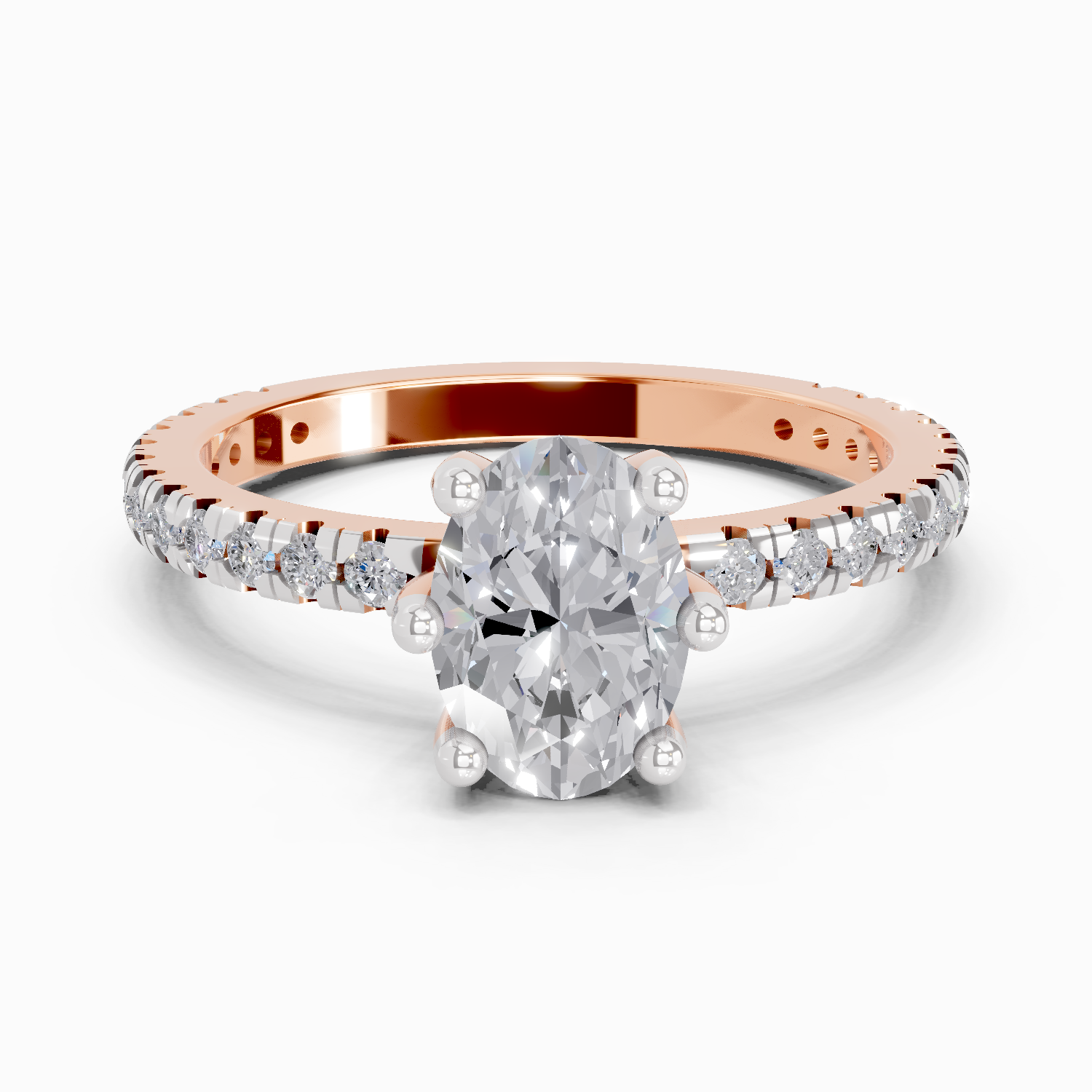 1.34 Carat Dazzling Oval Six Prong Solitaire Engagement Ring