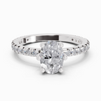 1.34 Carat Dazzling Oval Six Prong Solitaire Engagement Ring