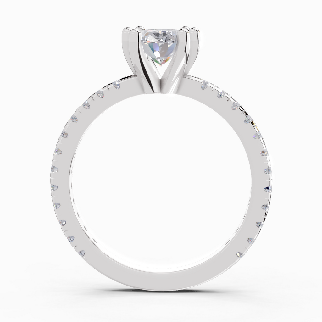 1.34 Carat Dazzling Oval Six Prong Solitaire Engagement Ring