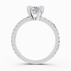 1.34 Carat Dazzling Oval Six Prong Solitaire Engagement Ring