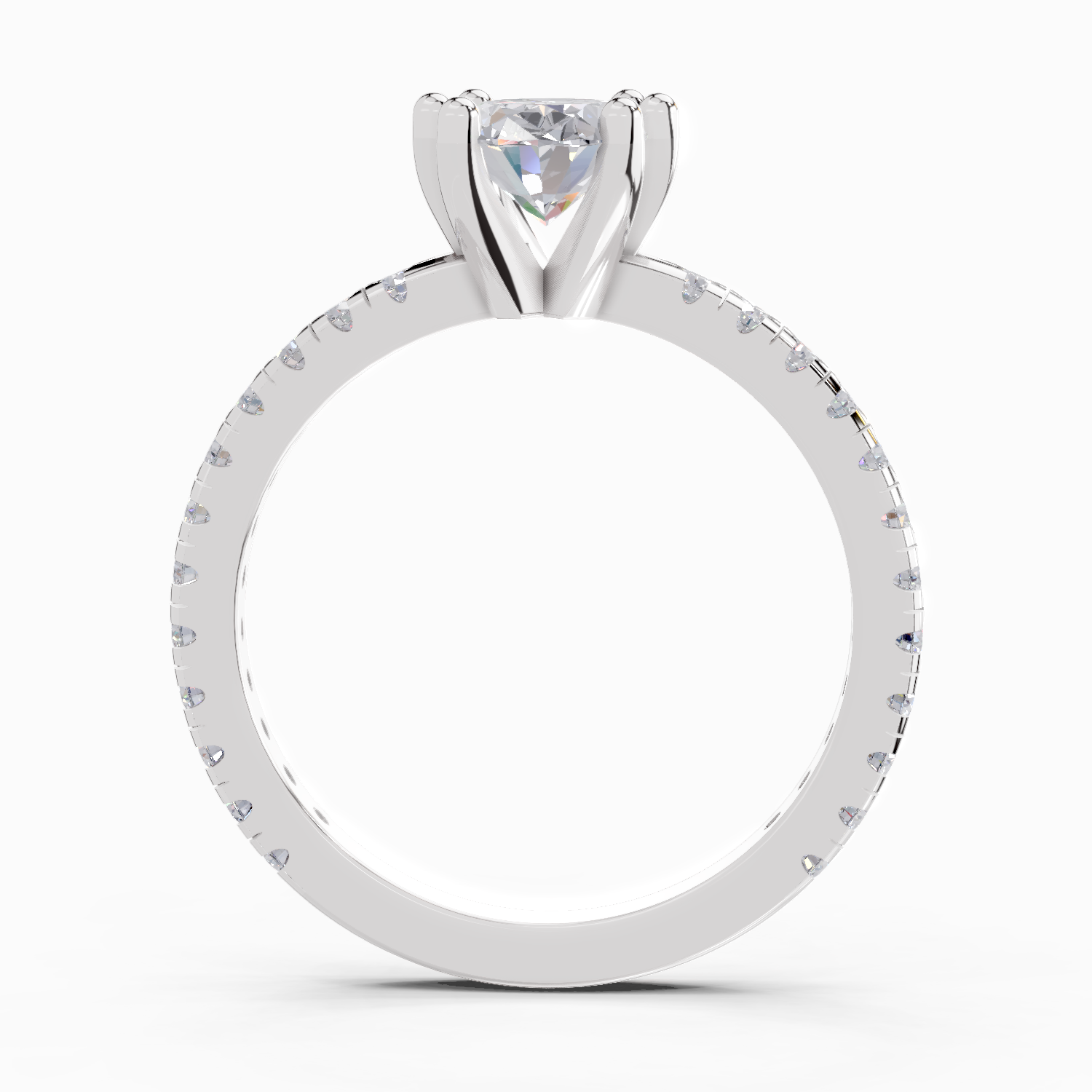 1.34 Carat Dazzling Oval Six Prong Solitaire Engagement Ring