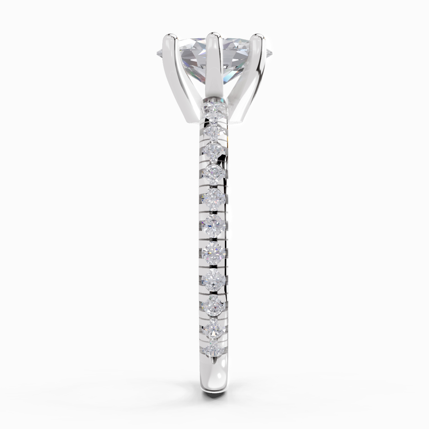 1.34 Carat Dazzling Oval Six Prong Solitaire Engagement Ring