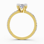 1.34 Carat Dazzling Oval Six Prong Solitaire Engagement Ring
