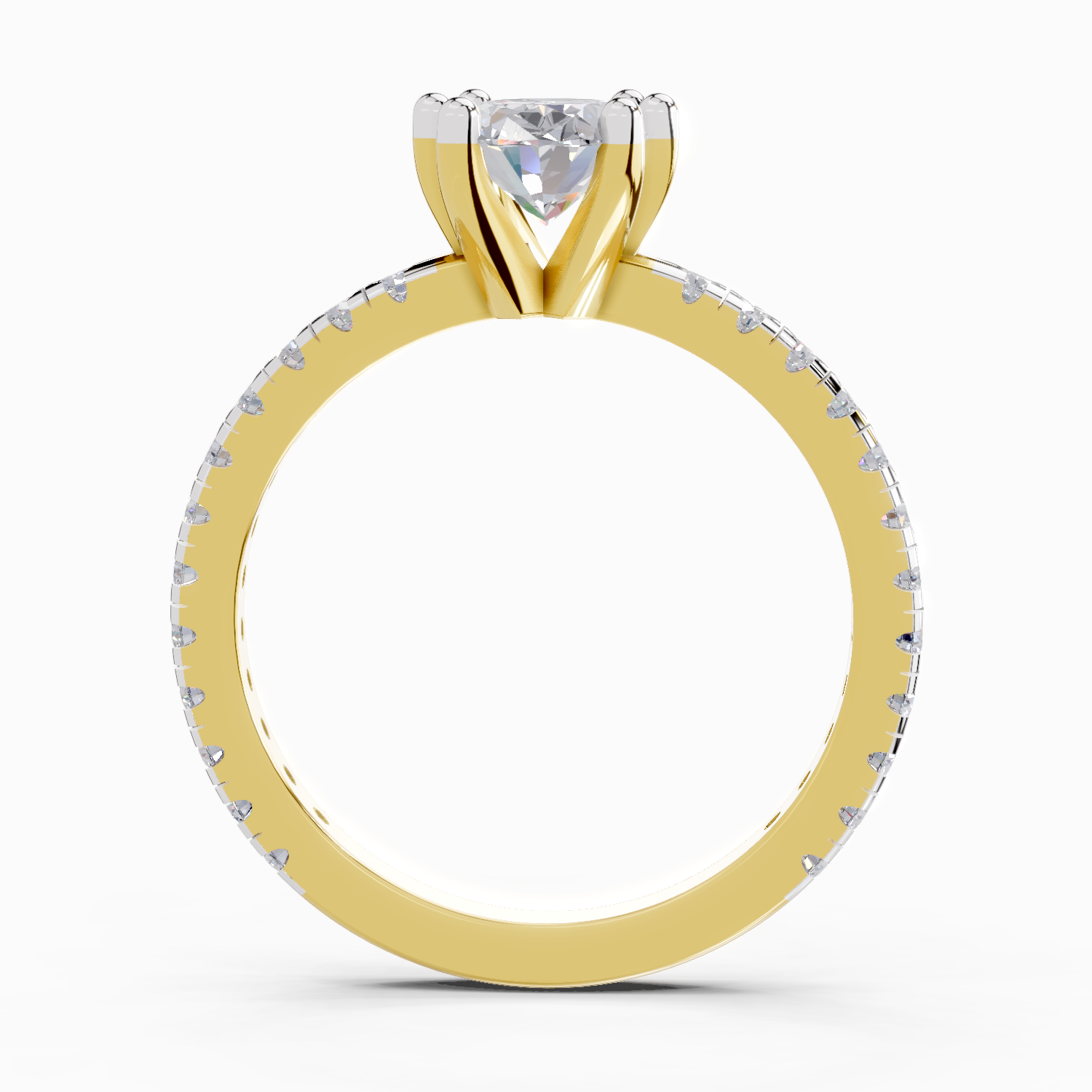 1.34 Carat Dazzling Oval Six Prong Solitaire Engagement Ring