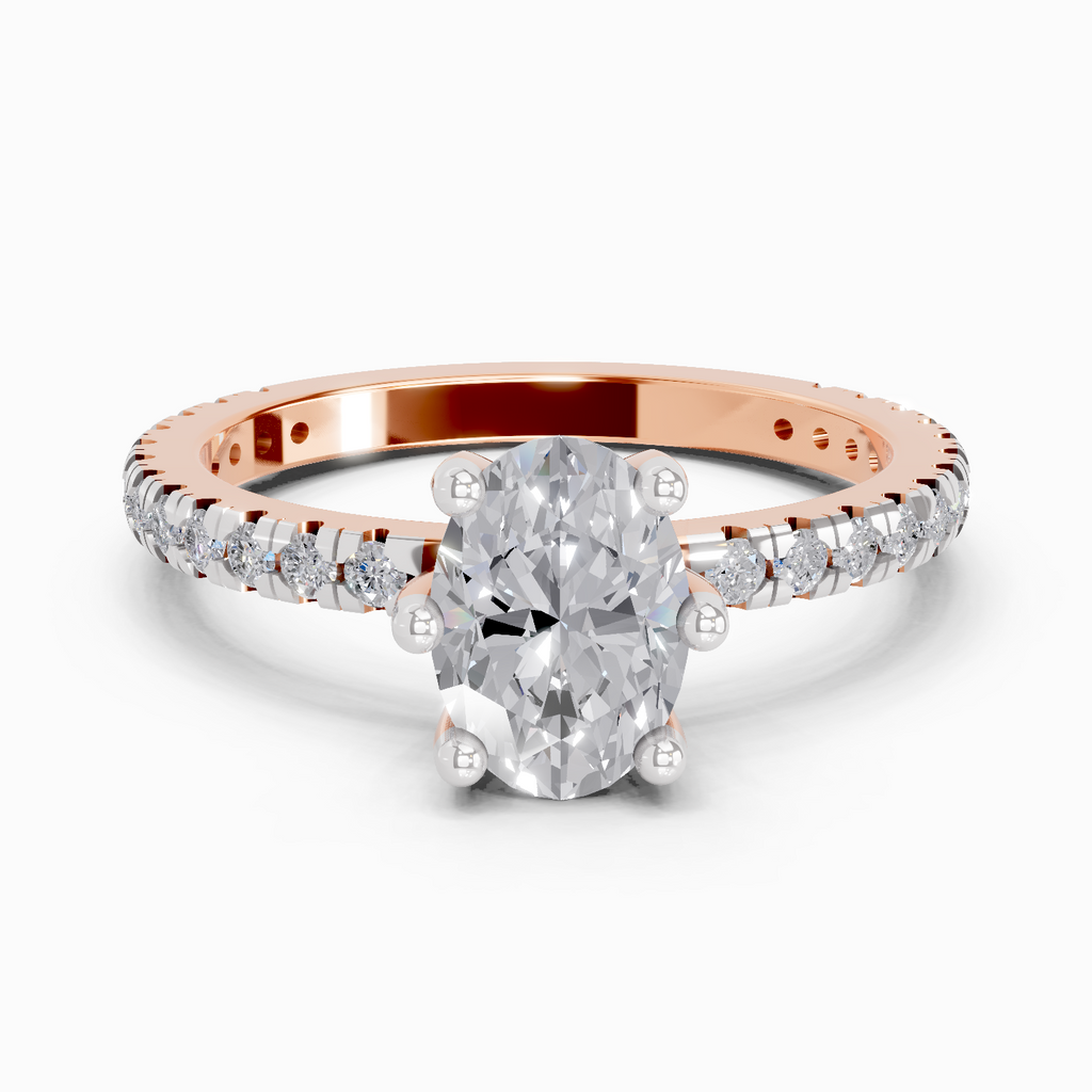 1.34 Carat Dazzling Oval Six Prong Solitaire Engagement Ring