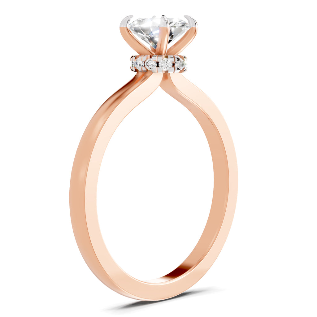 0.81 Ct Oval Shape Solitaire Diamond Ring