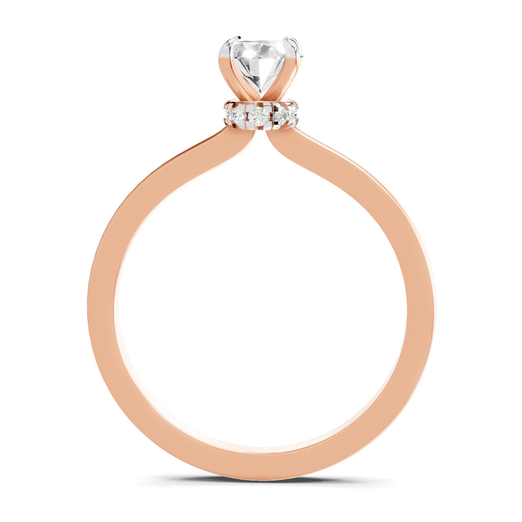 0.81 Ct Oval Shape Solitaire Diamond Ring
