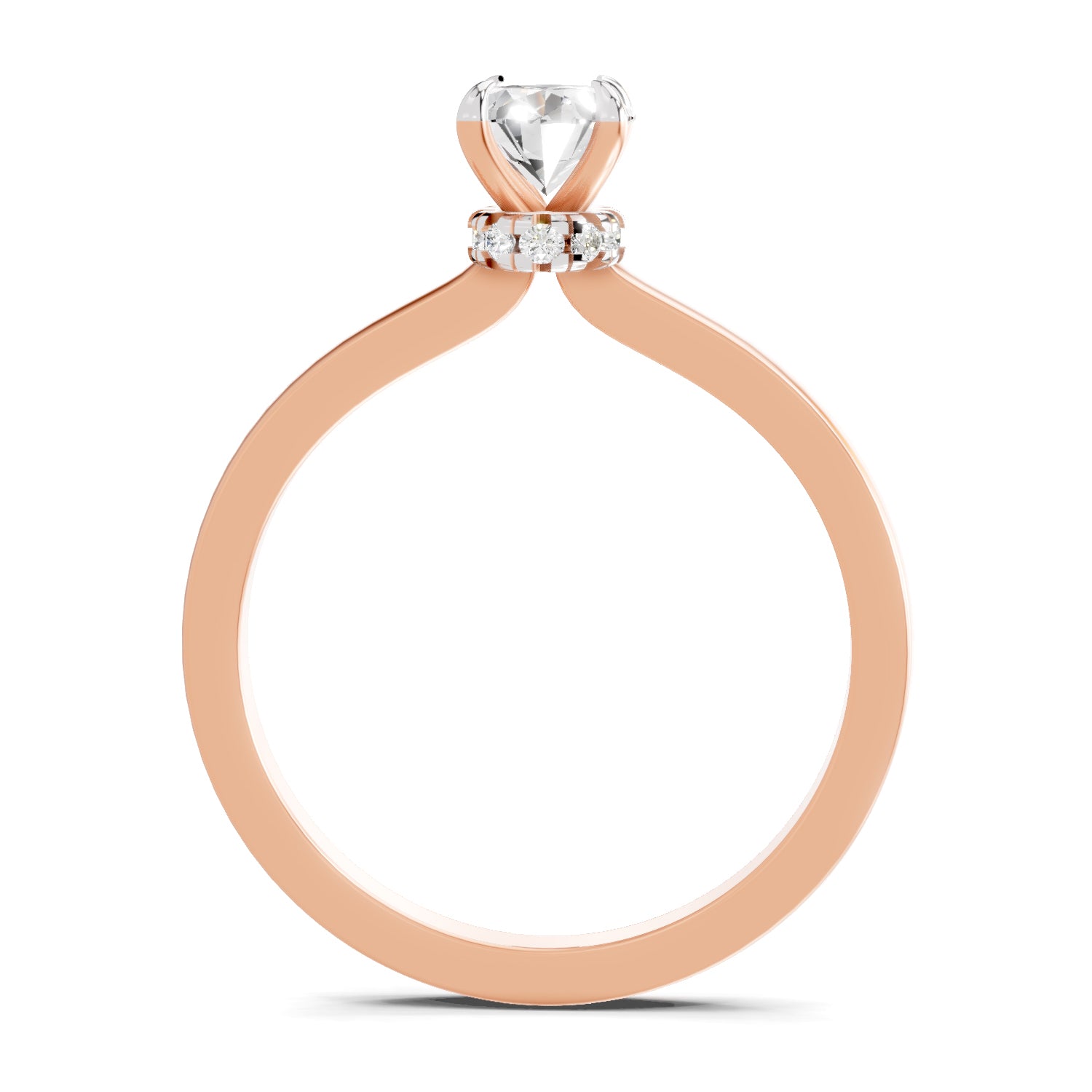 0.81 Ct Oval Shape Solitaire Diamond Ring