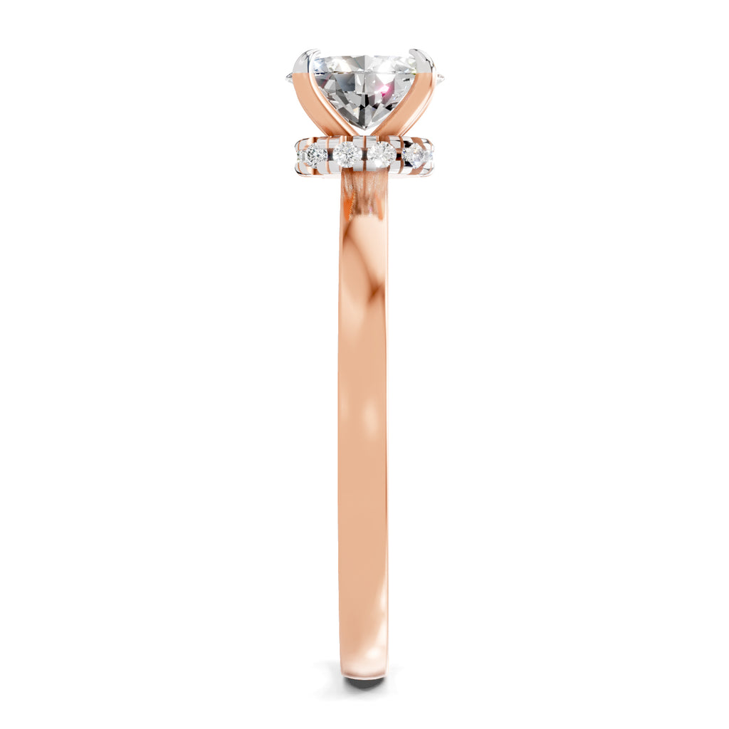 0.81 Ct Oval Shape Solitaire Diamond Ring