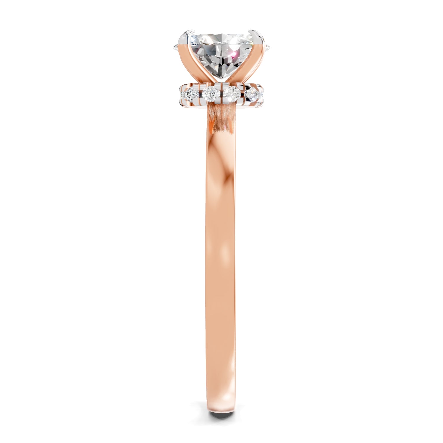 0.81 Ct Oval Shape Solitaire Diamond Ring