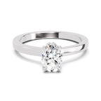 0.81 Ct Oval Shape Solitaire Diamond Ring