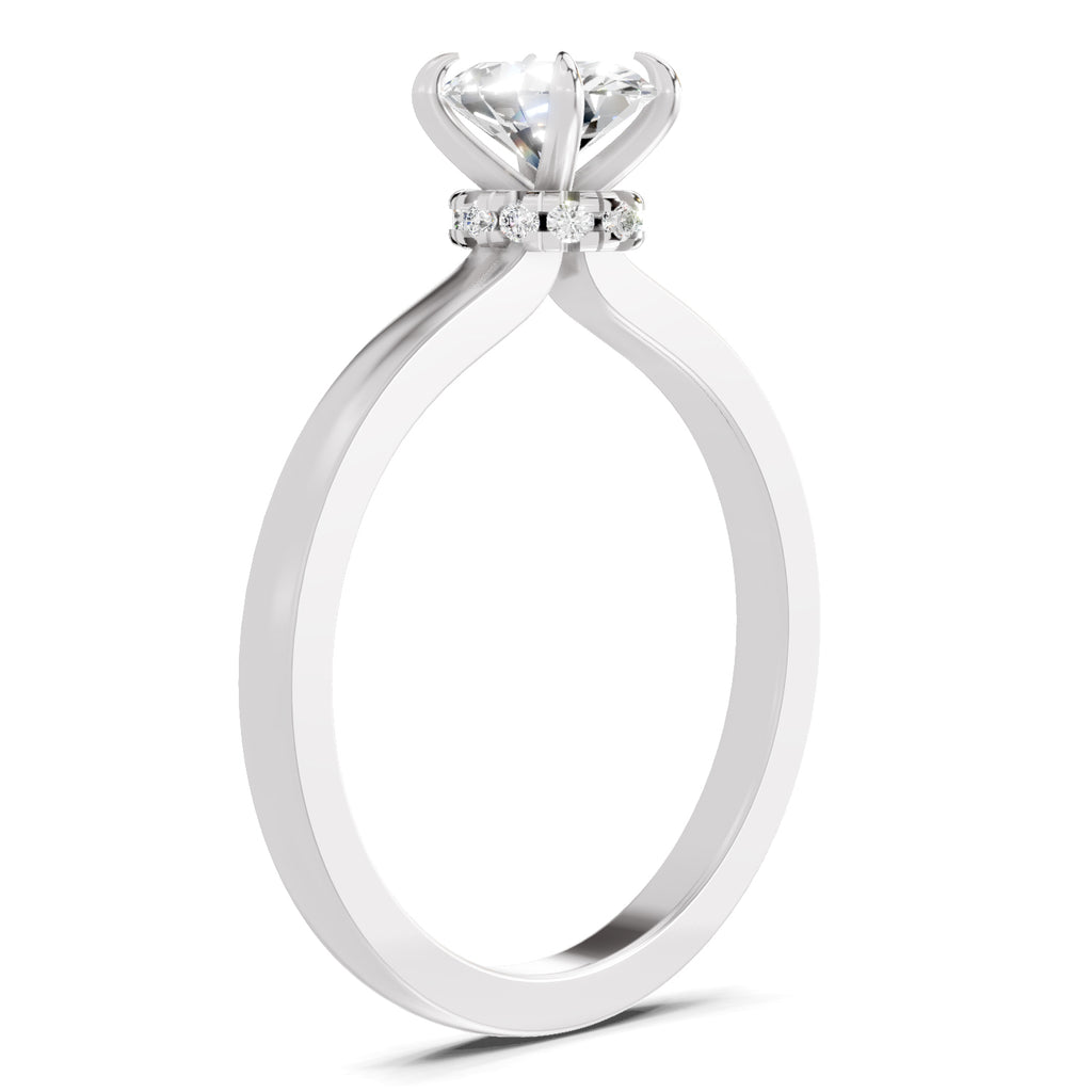 0.81 Ct Oval Shape Solitaire Diamond Ring