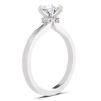 0.81 Ct Oval Shape Solitaire Diamond Ring