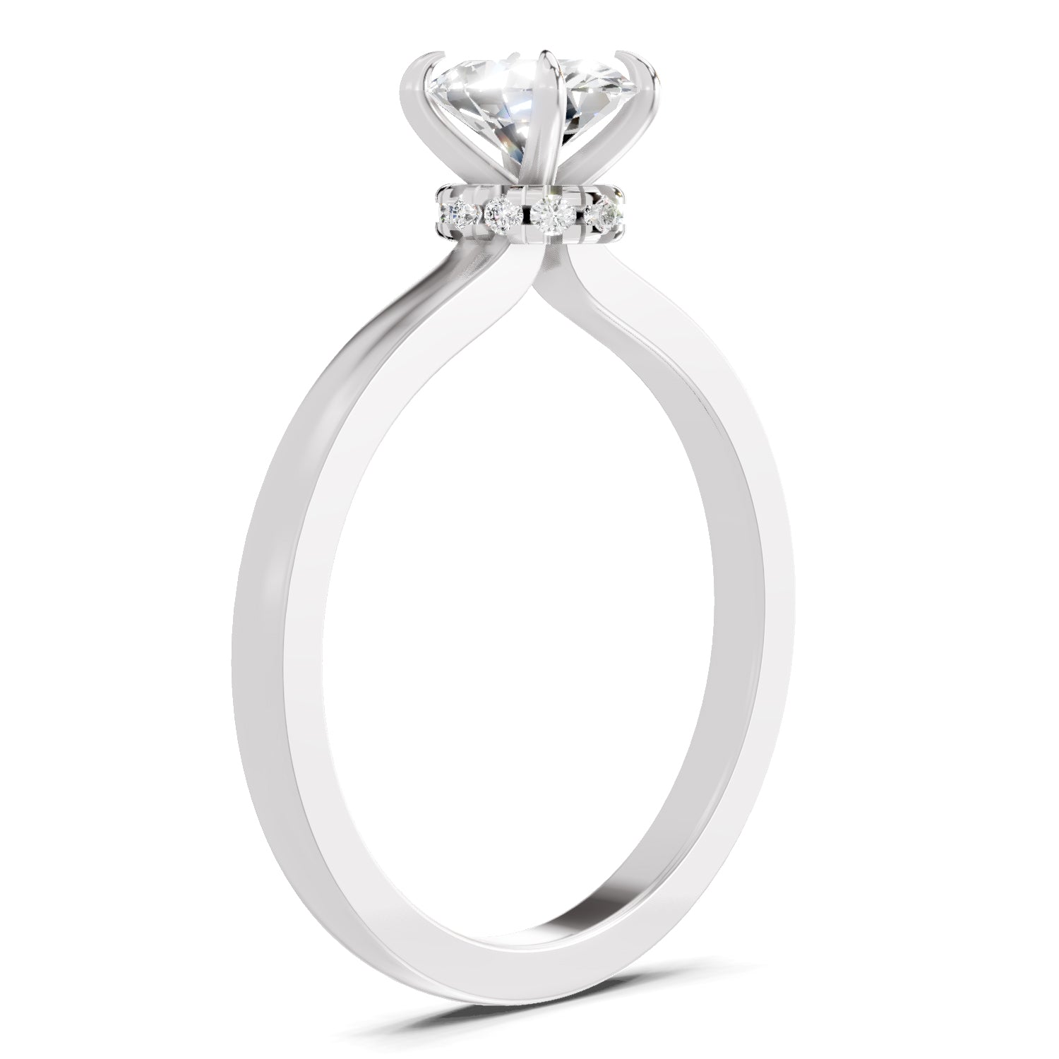 0.81 Ct Oval Shape Solitaire Diamond Ring