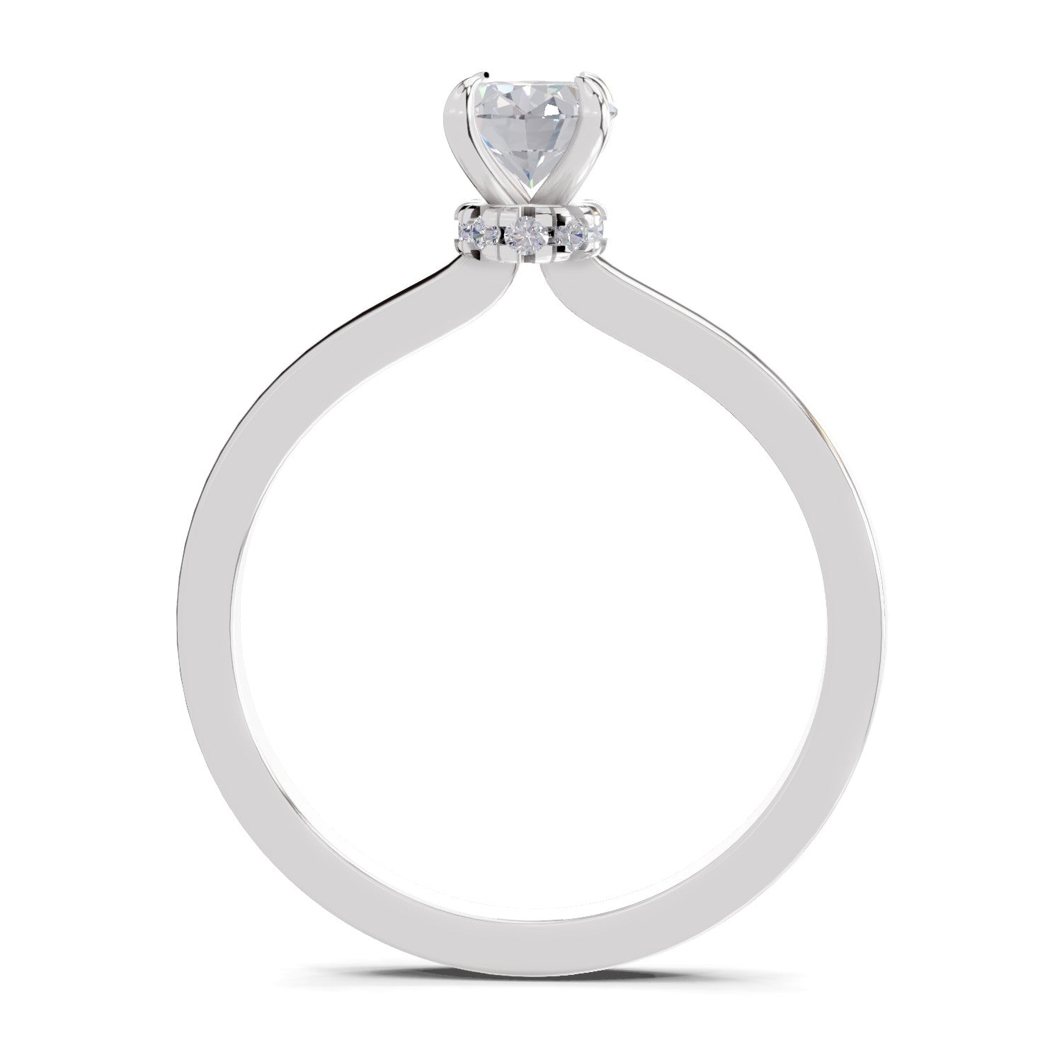 0.81 Ct Oval Shape Solitaire Diamond Ring