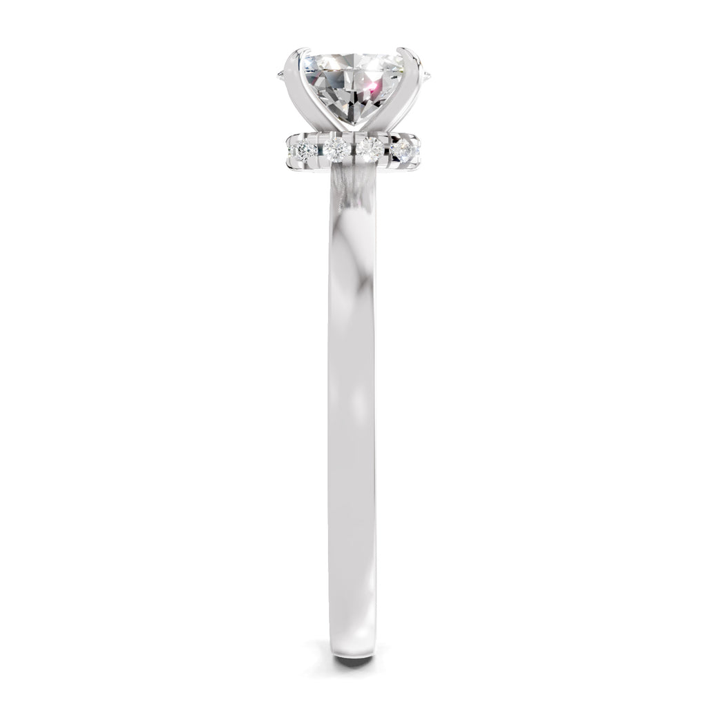 0.81 Ct Oval Shape Solitaire Diamond Ring