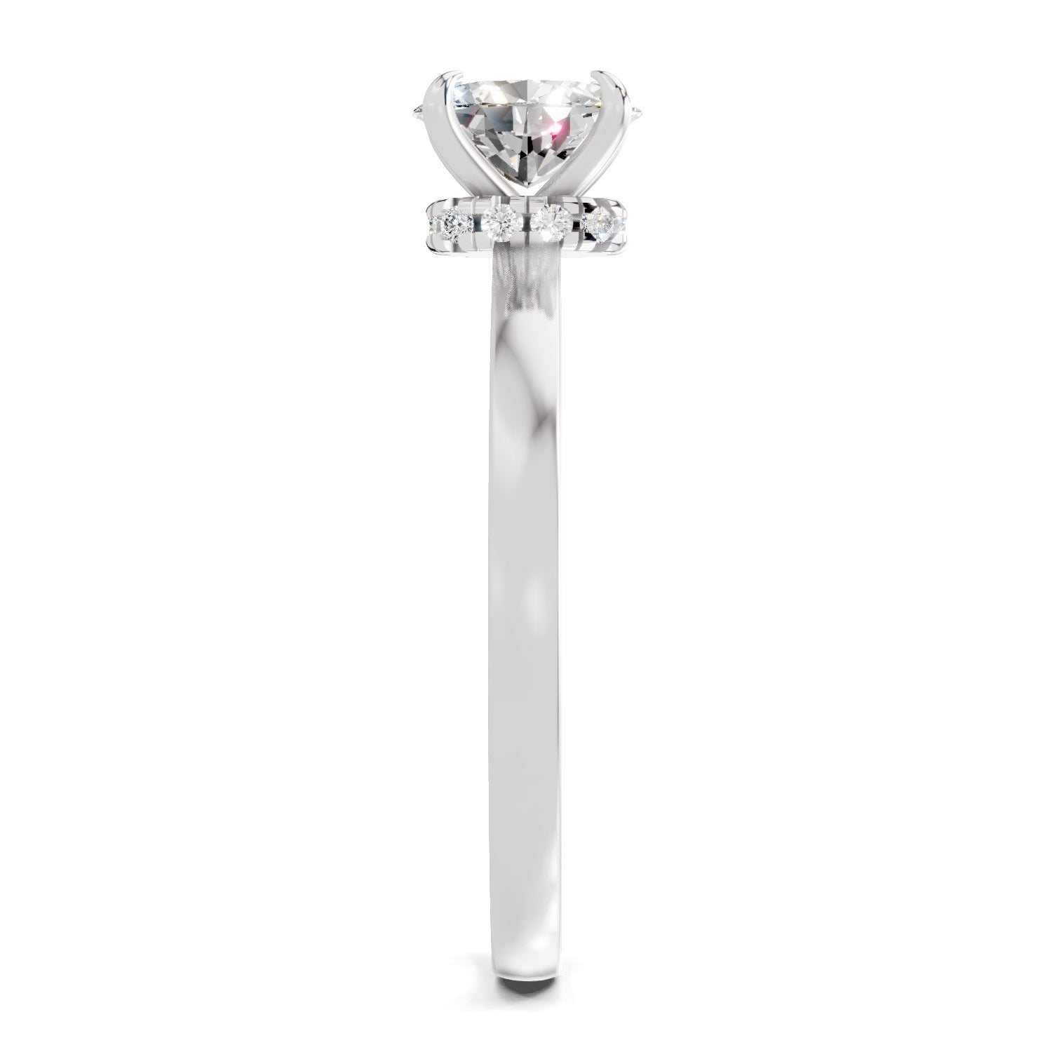 0.81 Ct Oval Shape Solitaire Diamond Ring