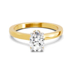 0.81 Ct Oval Shape Solitaire Diamond Ring