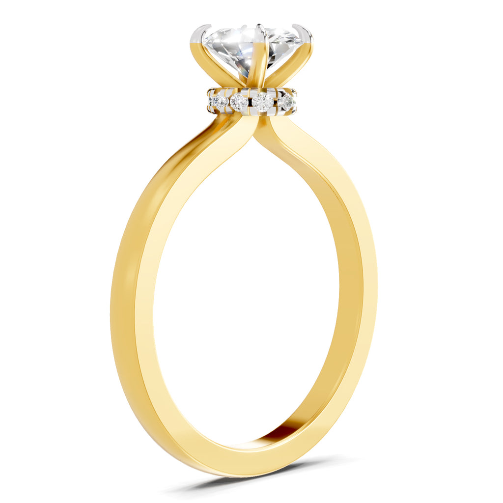 0.81 Ct Oval Shape Solitaire Diamond Ring
