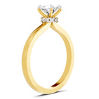 0.81 Ct Oval Shape Solitaire Diamond Ring