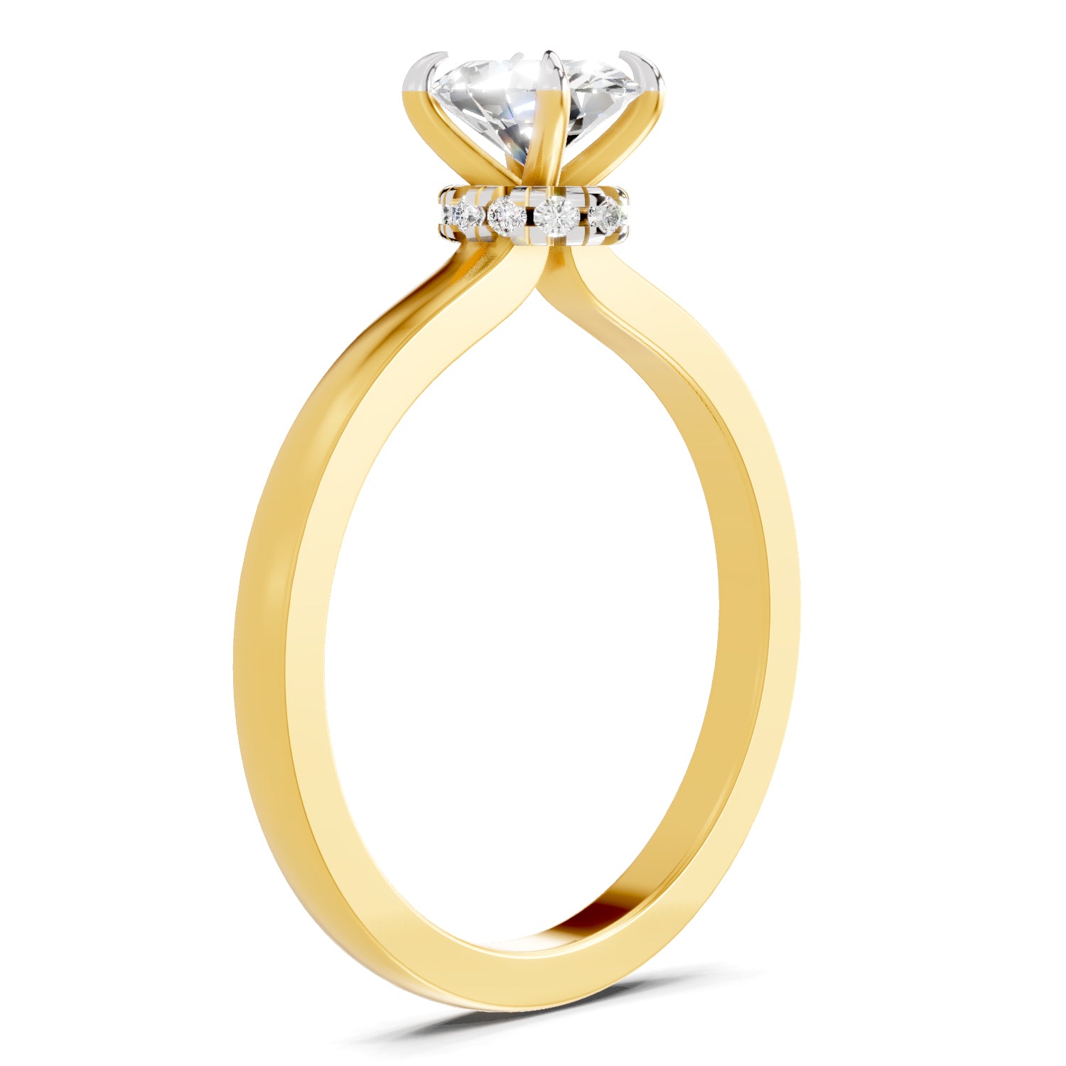 0.81 Ct Oval Shape Solitaire Diamond Ring