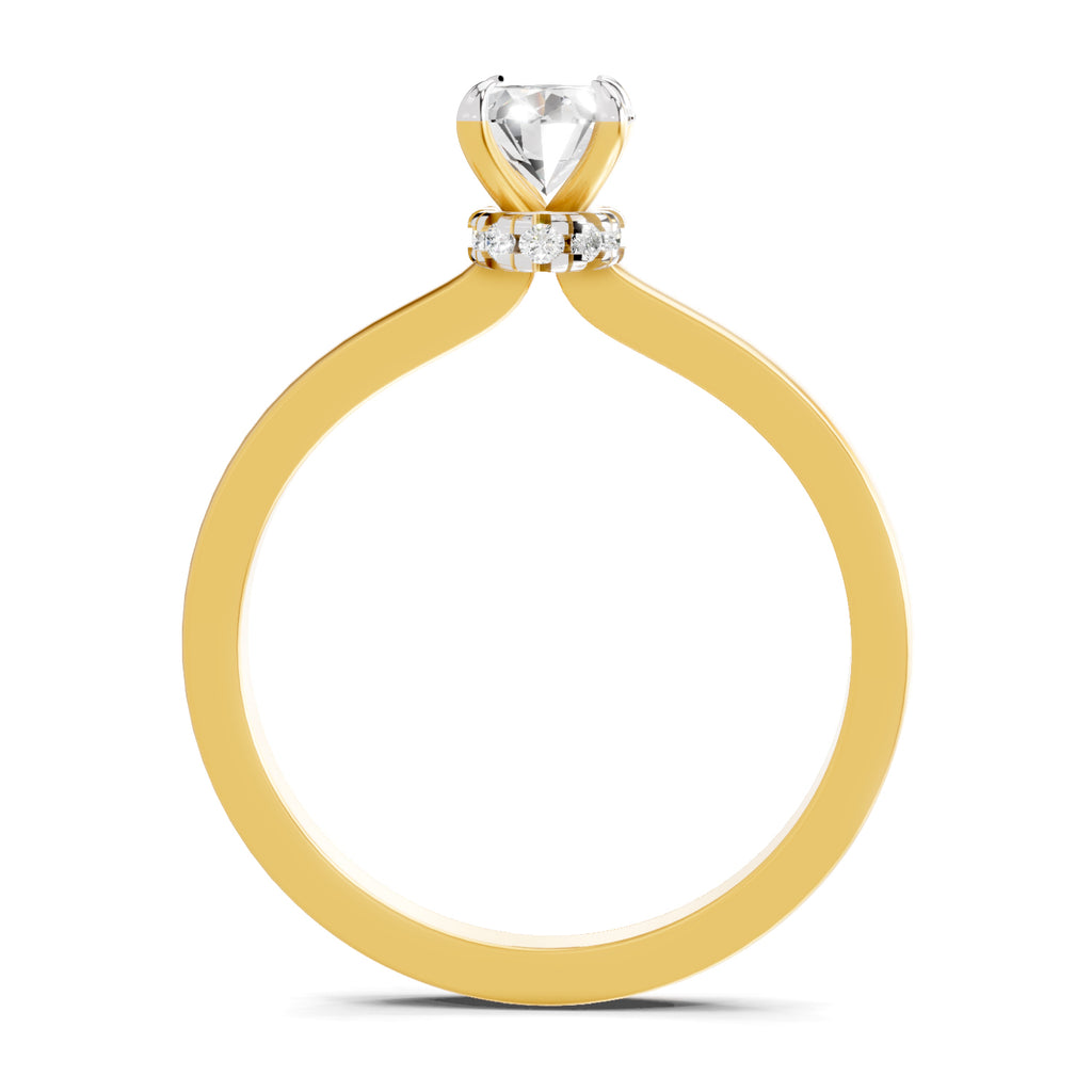 0.81 Ct Oval Shape Solitaire Diamond Ring