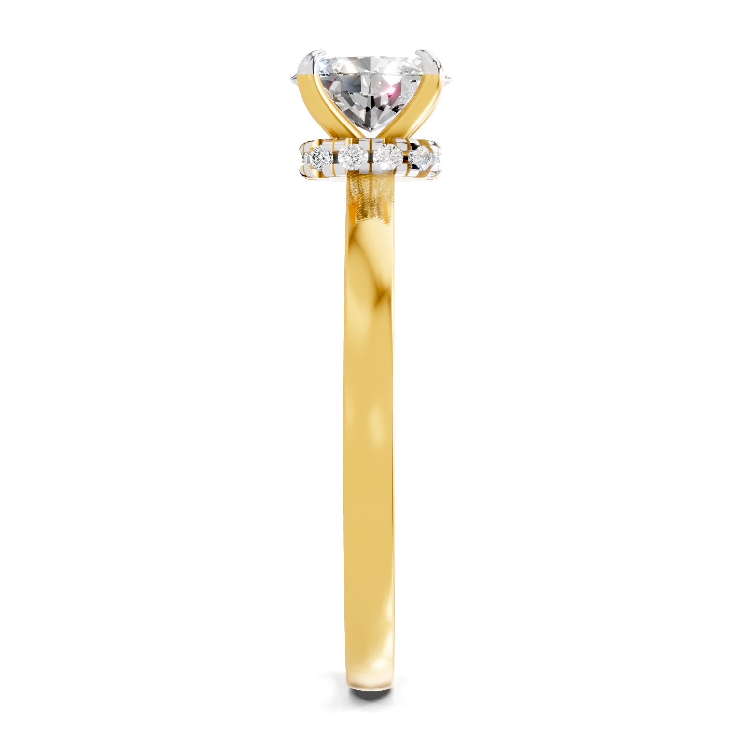 0.81 Ct Oval Shape Solitaire Diamond Ring