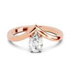 0.81 Ct Oval Shape Solitaire Diamond Ring