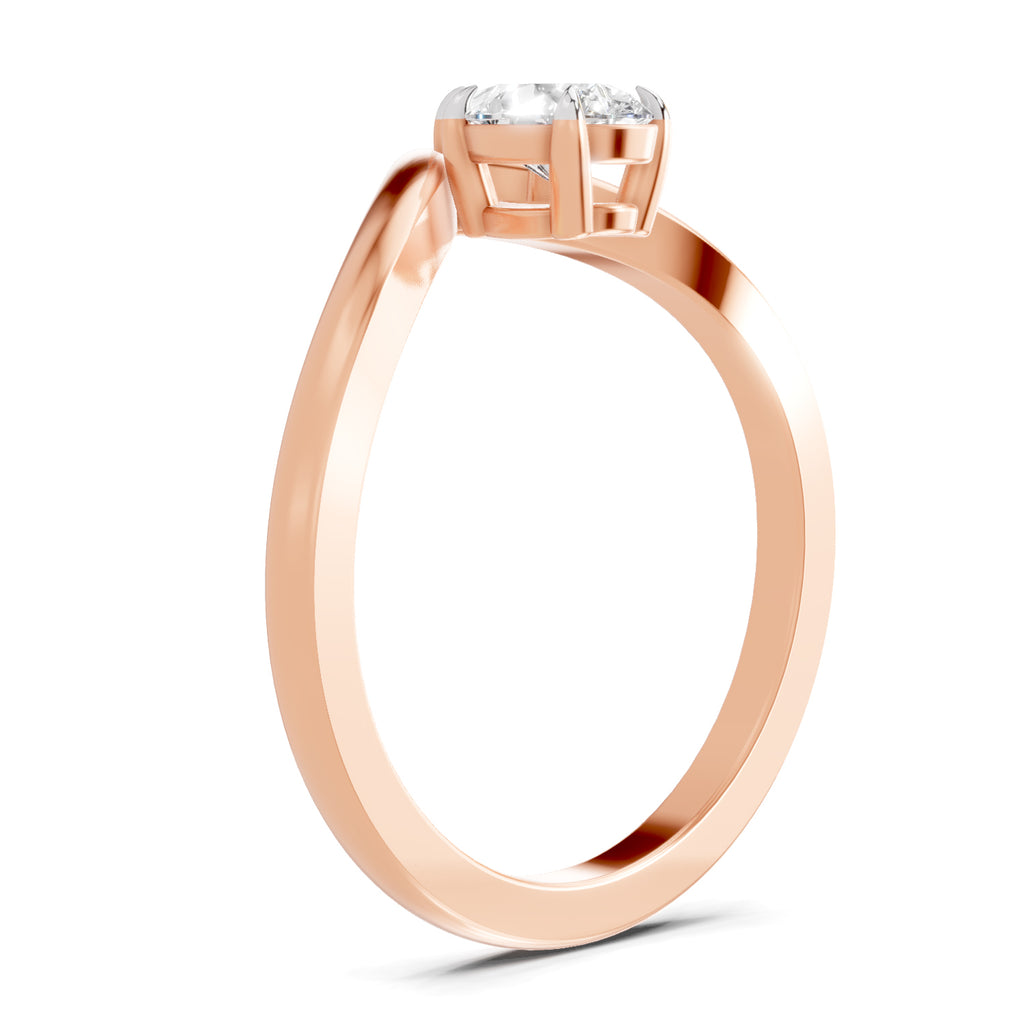0.5 Ct Pear Shape Solitaire Diamond Ring